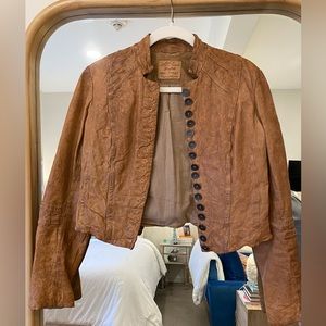 All Saints Brown Leather Jacket